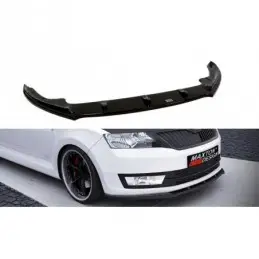 Maxton Front Splitter V.1 Skoda Rapid Gloss Black, Rapid