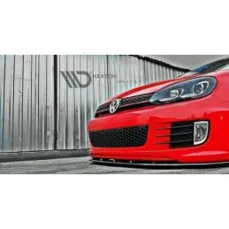 Maxton FRONT SPLITTER VER.2 VW GOLF VI (FOR GOLF GTI 35TH) Gloss Black, golf 6