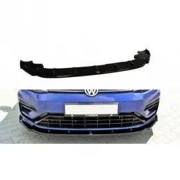 Maxton Front Splitter V.1 VW Golf 7 R / R-Line Facelift Gloss Black, Golf 7