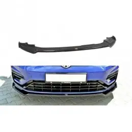 Maxton Front Splitter V.2 VW Golf 7 R / R-Line Facelift Gloss Black, Golf 7