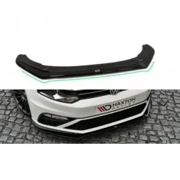 Maxton FRONT SPLITTER v.2 VW POLO MK5 GTI (FACELIFT) Gloss Black, Polo Mk5 6R