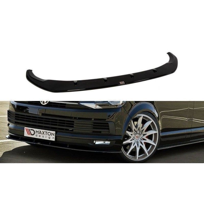 Maxton VOLKSWAGEN T6 FRONT SPLITTER v.1 Gloss Black, T6