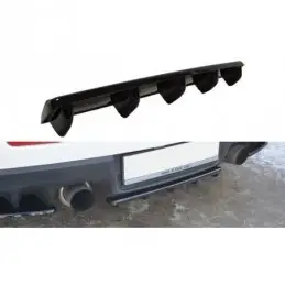 Maxton CENTRAL REAR SPLITTER Mitsubishi Lancer Evo X (with vertical bars) Gloss Black, Lancer Evo