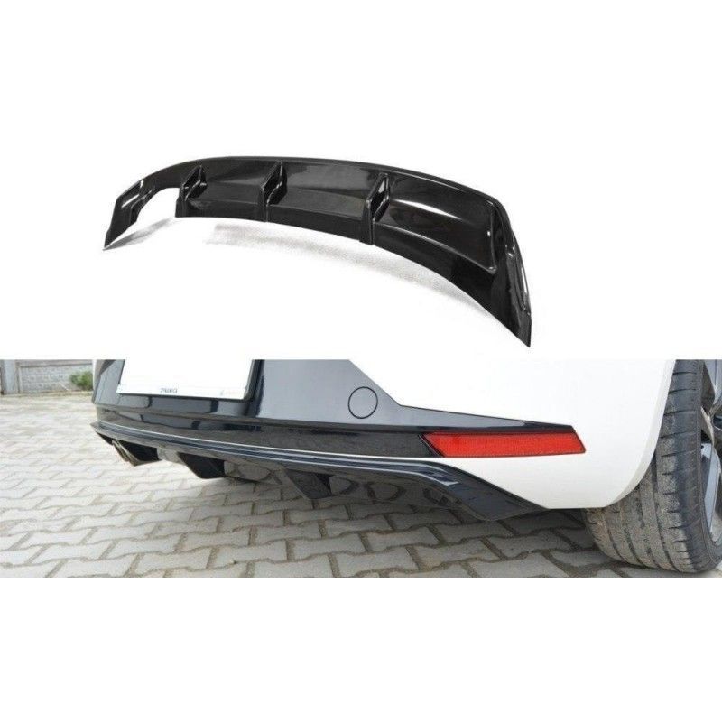 Maxton REAR VALANCE SEAT LEON III FR Gloss Black, Leon Mk3 FR