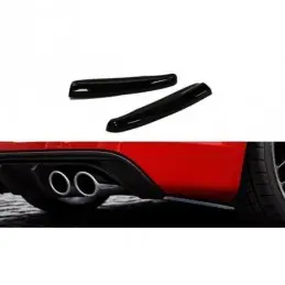 Maxton Rear Side Splitters Audi S3 / A3 S-Line 8V Hatchback / Sportback Gloss Black, A3/S3/RS3 8V