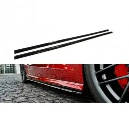 Maxton Side Skirts Diffusers Audi S3 / A3 S-Line 8V / 8V FL Sportback Gloss Black, A3/S3/RS3 8V