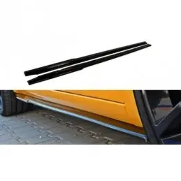 Maxton SIDE SKIRTS DIFFUSERS RENAULT MEGANE II RS Gloss Black, Megane II