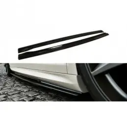 Maxton SIDE SKIRTS DIFFUSERS VW Passat CC R36 RLINE (Preface) Gloss Black, Passat CC