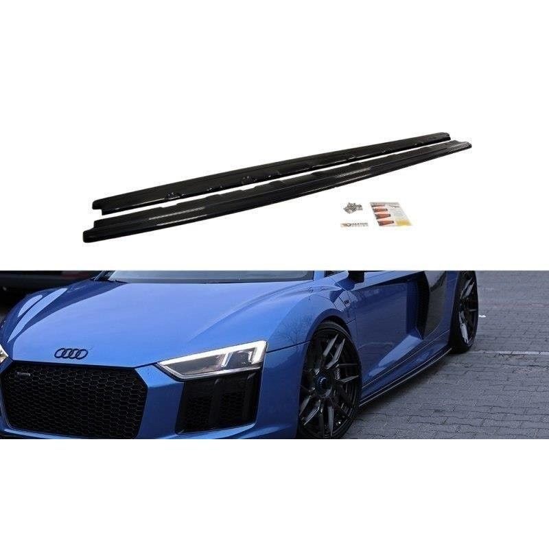 Maxton Side Skirts Diffusers Audi R8 Mk.2 Gloss Black, R8