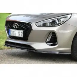 Maxton FRONT SPLITTER V.1 HYUNDAI I30 MK3 HATCHBACK Gloss Black, Hyundai