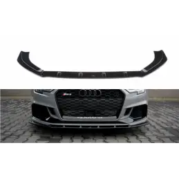 Maxton Front Splitter V.1 Audi RS3 8V FL Sedan Gloss Black, A3/S3/RS3 8V