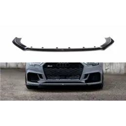 Maxton Front Splitter V.2 Audi RS3 8V FL Sedan Gloss Black, A3/S3/RS3 8V