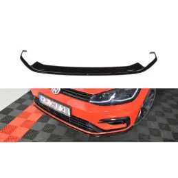 Maxton Front Splitter V.7 VW Golf 7 R / R-Line Facelift Gloss Black, Golf 7