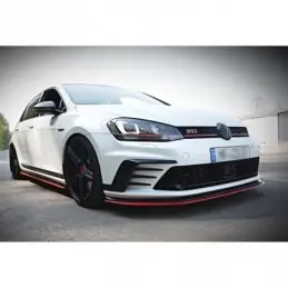 Maxton FRONT SPLITTER VW GOLF Mk7 GTI CLUBSPORT RED, Golf 7