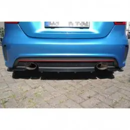 Maxton CENTRAL REAR SPLITTER (WITH VERTICAL BARS) MERCEDES-BENZ W176 AMG-LINE PREFACE Gloss Black, CLASSE A