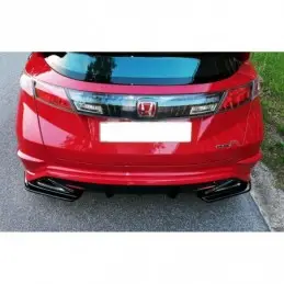 Maxton REAR SIDE SPLITTERS HONDA CIVIC VIII TYPE-R GP Gloss Black, CIVIC