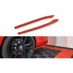 Maxton REAR SIDE SPLITTERS V.2 VW GOLF 7 R VARIANT FACELIFT RED, Golf 7